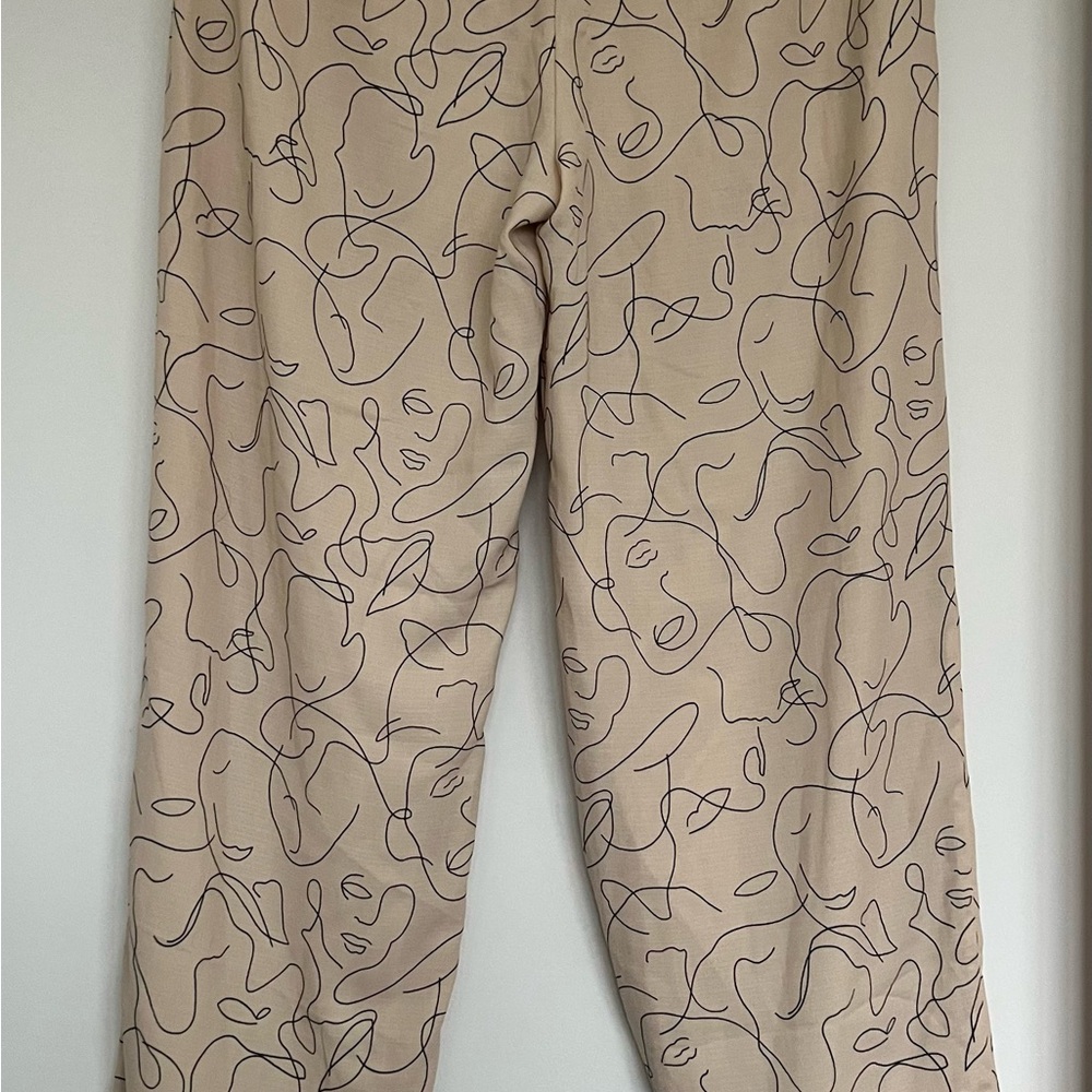 Abstract Patterned Beige Pants - Picture 2 of 5